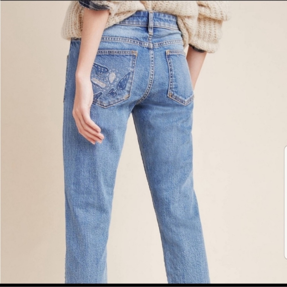 Pilcro Light Blue Straight Leg Jeans - Picture 3 of 14